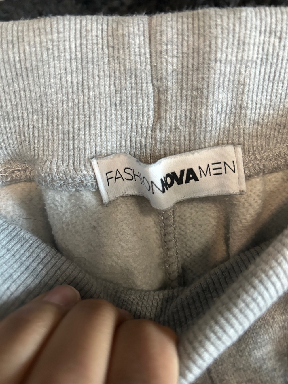 Fashion Nova Light Gray Track Joggers - Picture 2 of 3